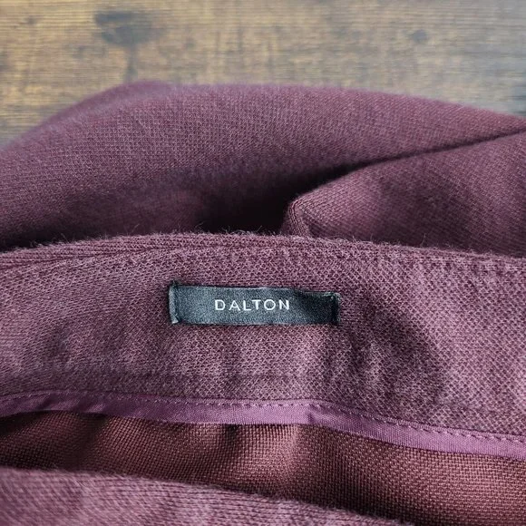 Talbots Pants Women 4 Burgundy Dalton Stretch Mid Rise Tapered Equestrian Seamed - Picture 12 of 13